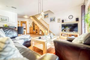 Posezení v ubytování Ferienpark Freesenbruch Reihenhaus 6a - Möwe