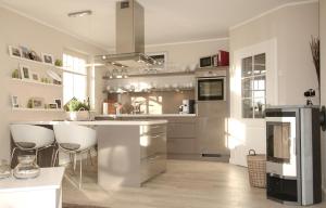 Kuchyň nebo kuchyňský kout v ubytování Neue Reihe 28 - Wohnung Kleine Auszeit + 18 fotografií