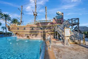 a pirate ship in a pool at a resort at 2BR Fireworks View with Pool & Spa 5 Minutes to Disney in Vineland