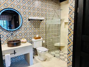 Ένα μπάνιο στο Hotel Mansion Iturbe