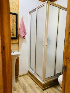 Phòng tắm tại Cabañas con tinajas Mahuidas Panguipulli