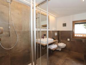 佩特诺伊阿尔贝格Apart Loisa的带淋浴、水槽和马桶的浴室 更多41张照片