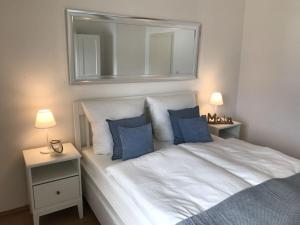 Postel nebo postele na pokoji v ubytování at the gates of Hamburg