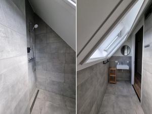 BalkWaterfront Villa w Jetty的一间带水槽和天窗的浴室 更多31张照片