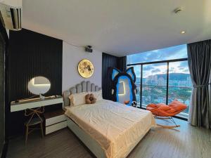 Postel nebo postele na pokoji v ubytování CSJ TOWER - CSJ Apartment Sea View Vung Tau - Căn Hộ CSJ View Biển Vũng Tàu - MINH TOẢN's Homestay