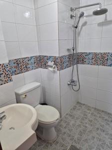 a bathroom with a toilet and a sink and a shower at the stay Paju in Paju +24 photos