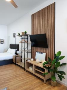 Кровать или кровати в номере Apartamento Ballena