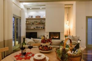 Χώρος καθιστικού στο Gatzea Villas