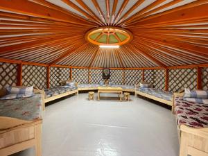 Posezení v ubytování Orkhon Ger Motel