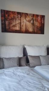 Ένα ή περισσότερα κρεβάτια σε δωμάτιο στο Delikanto Apartments