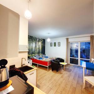 Posezení v ubytování Apartament 1 przy Termach Cieplickich