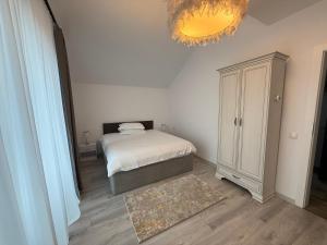 Postel nebo postele na pokoji v ubytování The View Apartment Bușteni