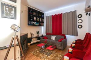 Istumisnurk majutusasutuses Appart Ciné Spa Amiens Cathédrale Parking Beffroi