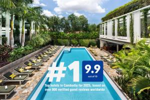 una representación de una villa con piscina en Viroth's Hotel, en Siem Reap