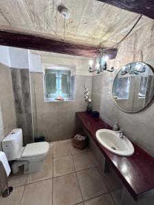 Koupelna v ubytování Skorba Farmhouse Entire home with Garden and Courtyard by Vincent's