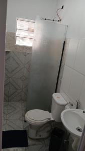 Et badeværelse på Suítes Da Lady