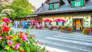 Gasthof Kranerwirt外面的花园