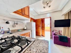 Кухня или мини-кухня в Cycas Family aparts 1 ch salon parking
