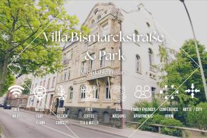 a building with the words villa bistrandale and park at Green Residence Boutique Lofts & Villa am Park in Offenbach
