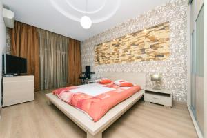 Ένα ή περισσότερα κρεβάτια σε δωμάτιο στο One bedroom, Luxury, 13 Khreshchatyk str, Maidan