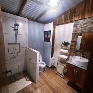 Phòng tắm tại Cabanas Bella Vista