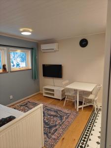 Μια τηλεόραση ή/και κέντρο ψυχαγωγίας στο Guesthouse Gävle - close to E4 & nature recreation area