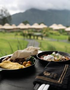 Jídlo v luxury tent nebo okolí