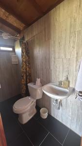 Koupelna v ubytování Cabaña descanso