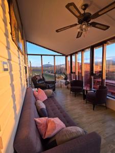 Χώρος καθιστικού στο Laufás Guesthouse