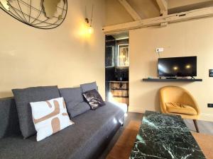 TV a/nebo společenská místnost v ubytování Romains - Bel appartement à Reims