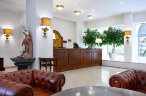 Χώρος καθιστικού στο Hotel Leon D´Oro