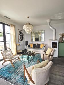 Χώρος καθιστικού στο Casa Lunga à Erbalunga- A deux pas de la plage