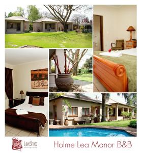 a collage of pictures of houses and a residence at Holme Lea Manor in Piet Retief
