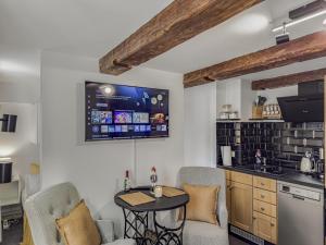 Η κουζίνα ή μικρή κουζίνα στο Objekt-Nr 241 - Hafen - Kurgartenstraße