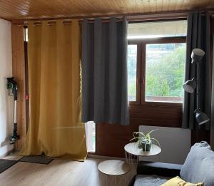 Χώρος καθιστικού στο Charming Apartment au pied des pistes