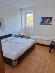 Ένα ή περισσότερα κρεβάτια σε δωμάτιο στο Central tower view