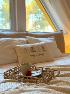 Ένα ή περισσότερα κρεβάτια σε δωμάτιο στο Szałas na Hałas