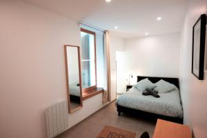 Ένα ή περισσότερα κρεβάτια σε δωμάτιο στο Magnifique 2 pièces en plein centre avec parking