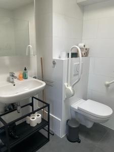 Koupelna v ubytování Zalig verblijf in hartje Gent