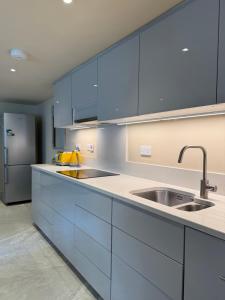 Una cocina o cocineta en Dun Laoghaire Hidden Getaway