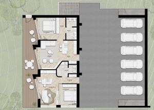 Půdorys ubytování Les Ovis - Agriturismo