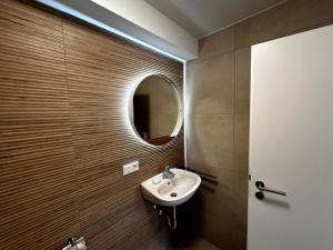 Et badeværelse på Ferienhaus Rimpar