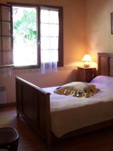 Ένα ή περισσότερα κρεβάτια σε δωμάτιο στο Gite Aspé