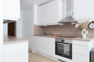 Kuchyň nebo kuchyňský kout v ubytování City Pearl II