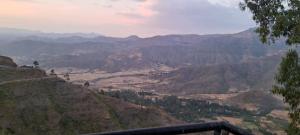 a view of a valley in the mountains at Lalibela Circle Guest House in Lalibela