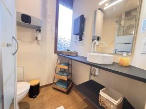 a bathroom with a sink and a toilet at Le Sweety - Studio - 1 lit - 2 personnes in Châtel-Guyon