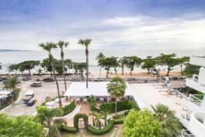 an aerial view of a resort with the beach at Villa Navin Beach Residence in Jomtien Beach