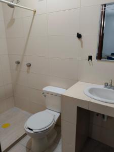 图斯特拉古铁雷斯Sagitario dpto的带马桶和水槽的浴室