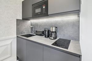 Kuchyň nebo kuchyňský kout v ubytování Studio mueble dabreteau