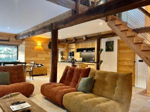 Χώρος καθιστικού στο Chalet - Les Fermes de Céline - Barcelonnette
